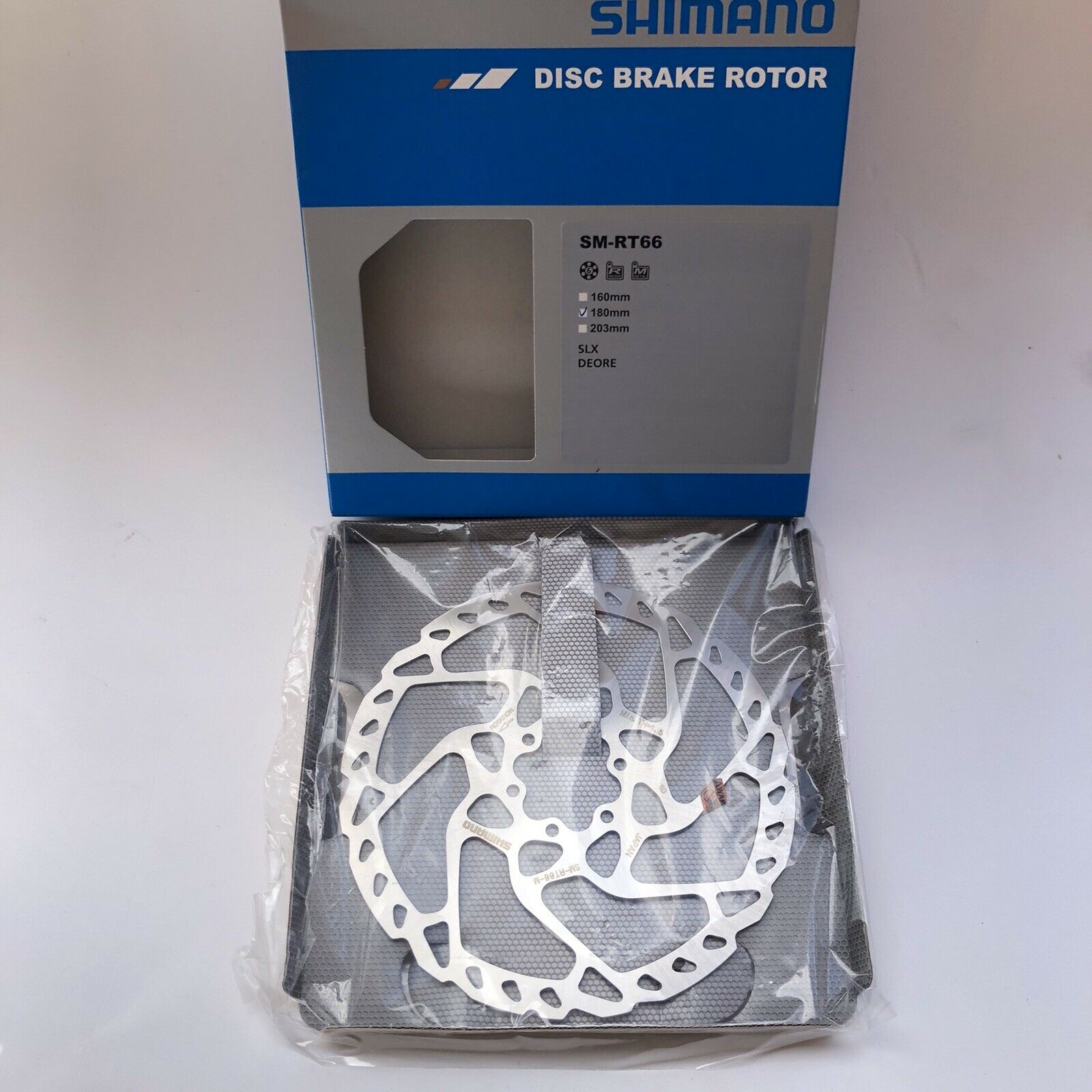 SHIMANO SM-RT66 SLX 6 Bolt Disc Brake Rotor - 180mm Deore Six Bike Bicycle