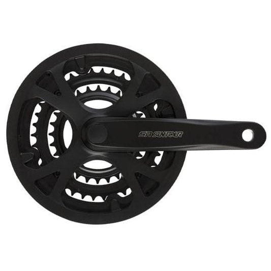 SR Suntour Shimano - alike Altus FC-M311 Chainwheel Set - 175mm, 3x7/8spd, Square Taper BB, Black