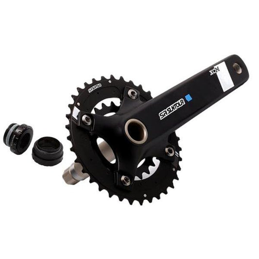SR Suntour XCM-AX Chainwheel Set - 175mm, 2x10spd, 38T/24T, Black
