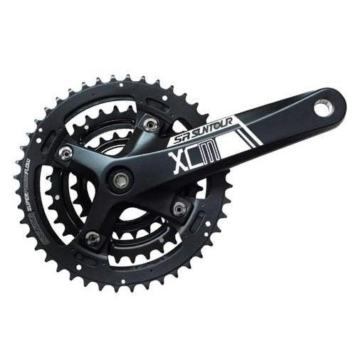 SR Suntour XCM-T428 Chainwheel Set - 3x9spd, 170mm, Square Taper BB, Black