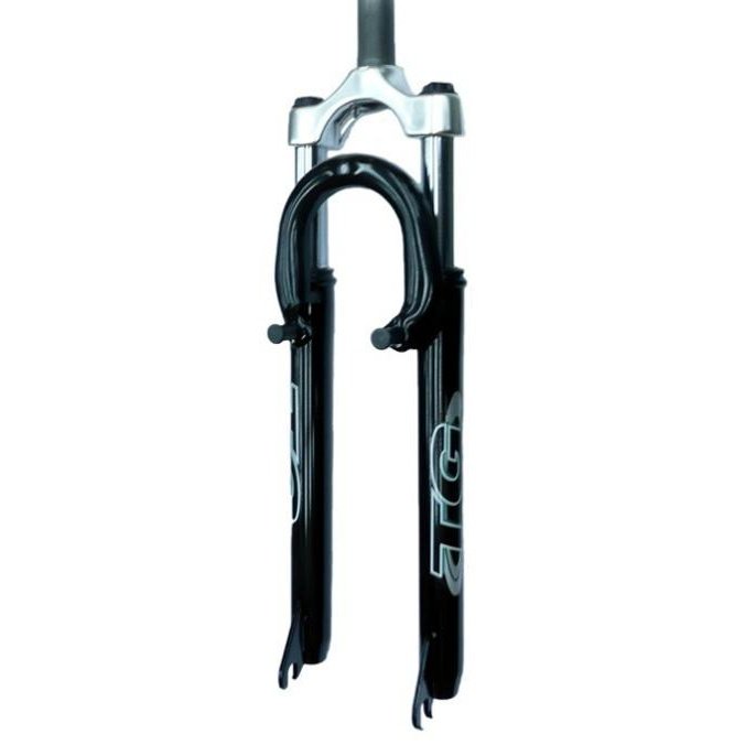 SUSPENSION FORK 26, Threaded 100mm, 1.1/8" stem-230mm for V brake. BLACK - including Crown.