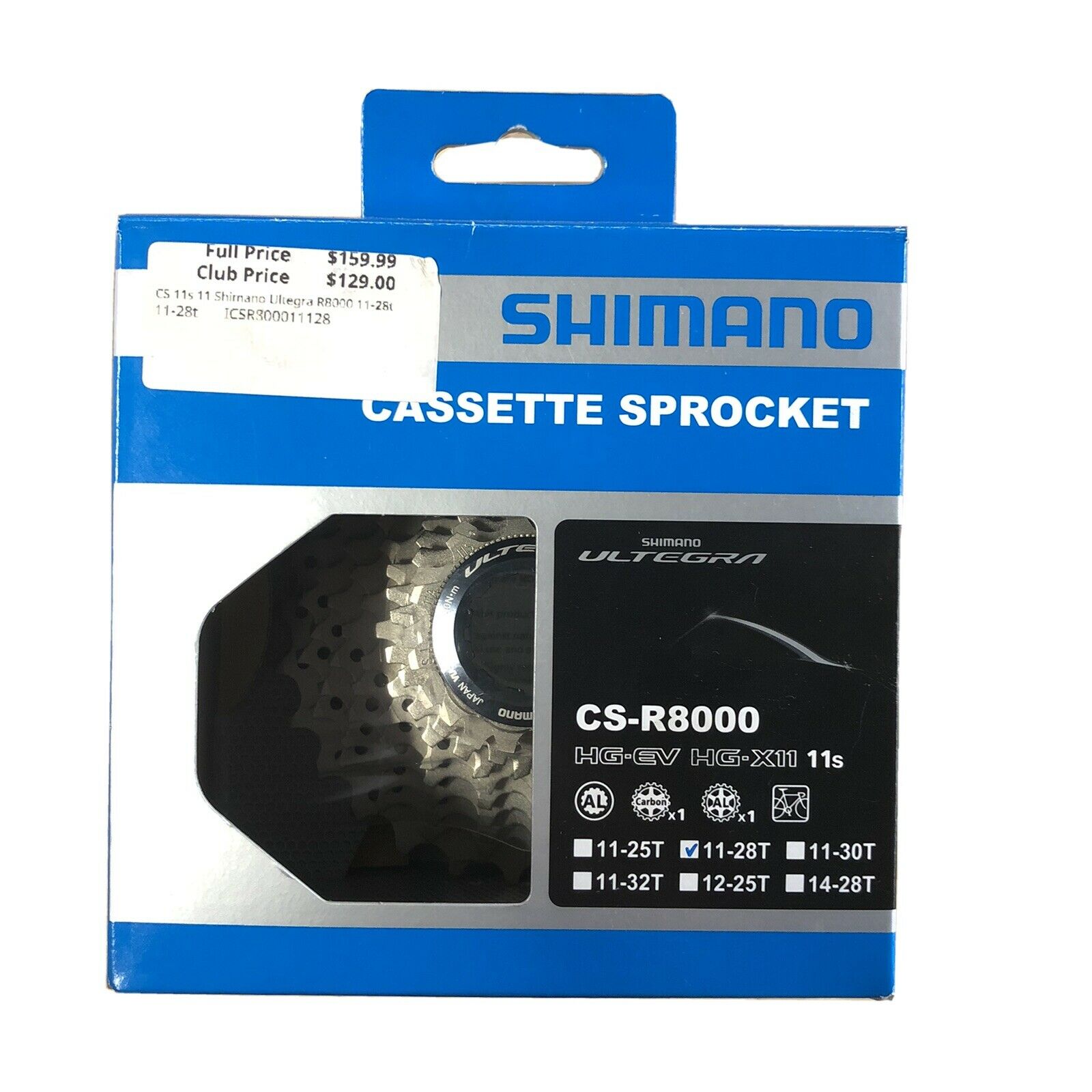 Shimano Ultegra R8000 11 Speed Cassette - 11-28 Freehub Bike Part Bicycle Cogs