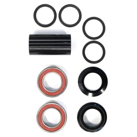Spanish Type Bottom Bracket Set - Sealed Bearings, 22mm, 10 Pieces, Black