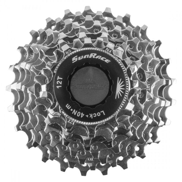 Sunrace 12-25 8-Sp Cassette Nickel Silver Csr868Bq