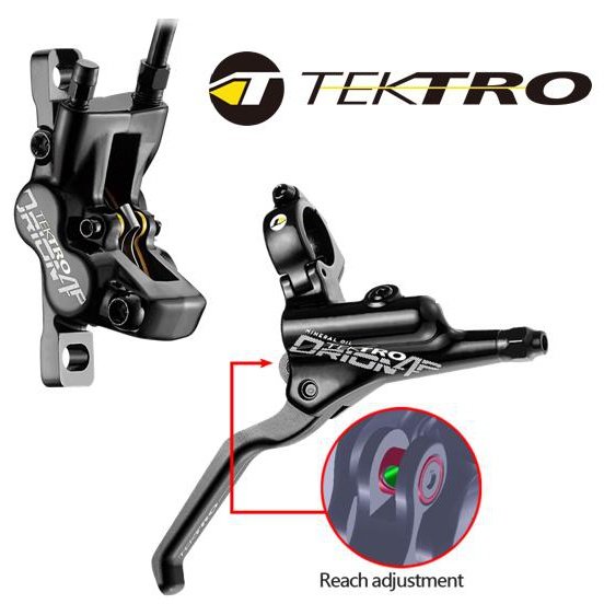 TEKTRO HD-M745F Front Hydraulic Disc Brake Kit - 4 Piston Alloy Caliper & Lever