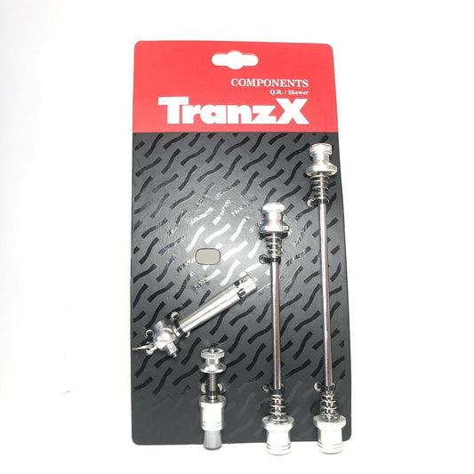 TRANZ X - Bike Axle Security Skewer Lock Quick Release Wheel Mtb/Road Silver QR