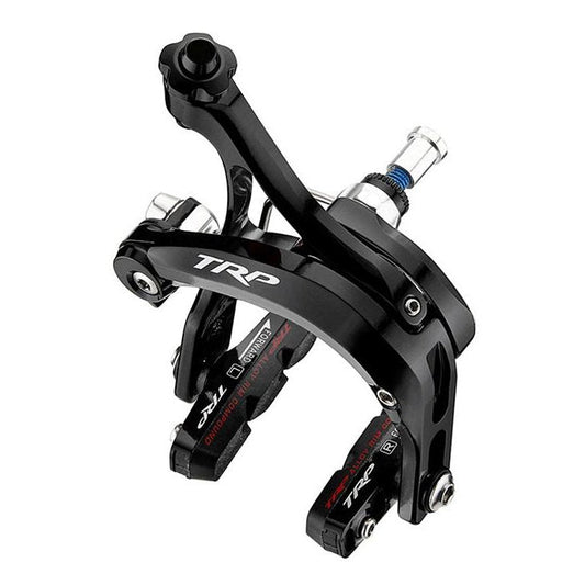 TRP R879 Caliper Brake Set - Front and Rear, Black with Teflon Bushing and Cartridge Pads