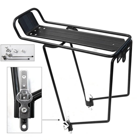 Taiwan Rear Carrier for 26"-29er" Bikes - Adjustable, Alloy, BLACK