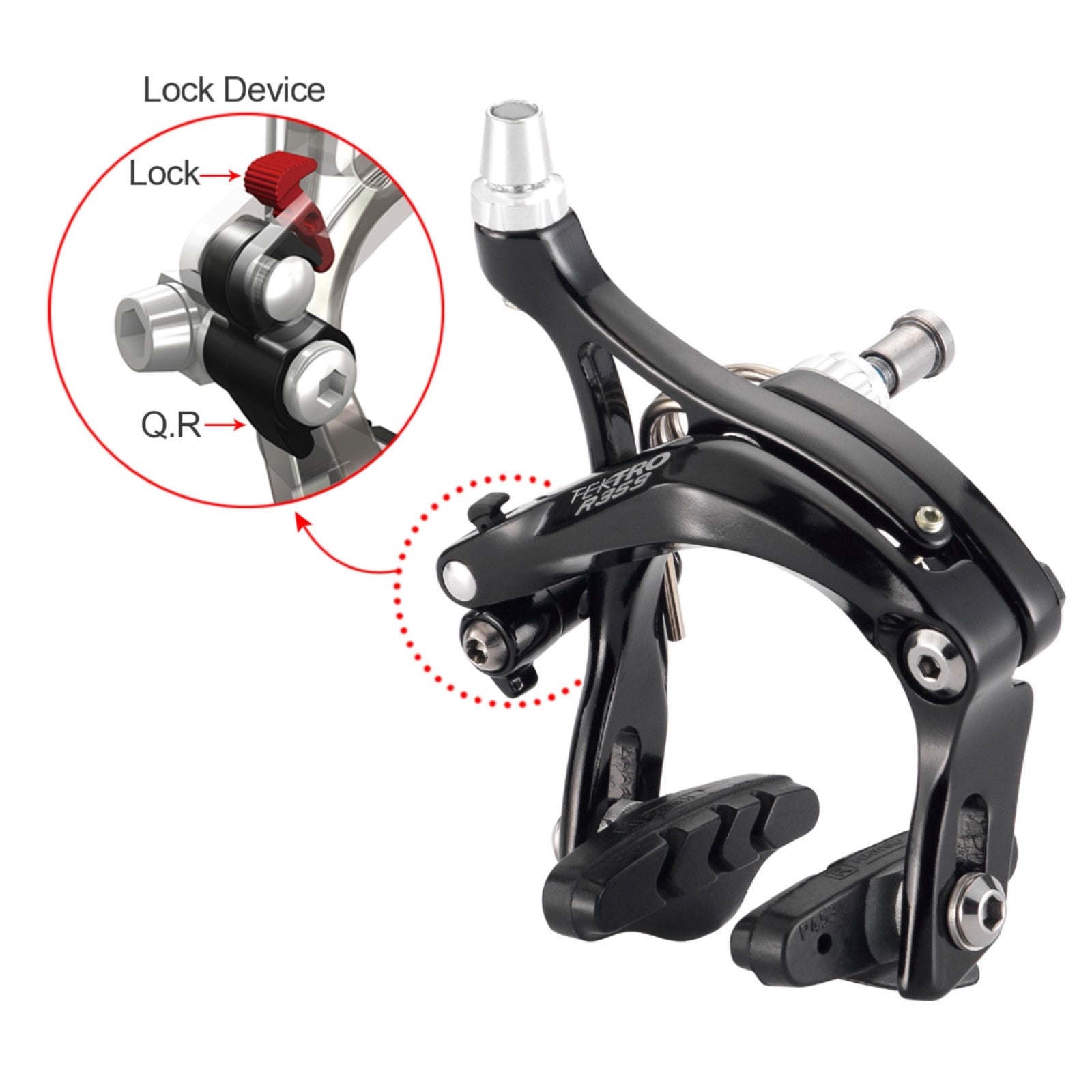Tektro Caliper Brake Set - Dual Pivot, Forged Alloy, Big Tyre Design