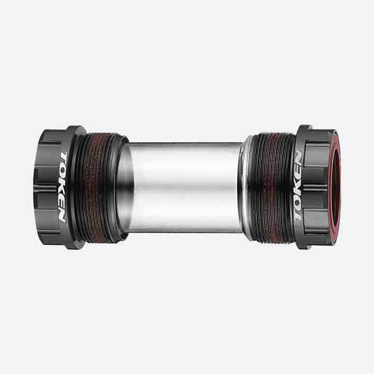 Token BSA External Threaded Bottom Bracket 68mm - Shimano/GXP 24mm - TBT Bearings - Black