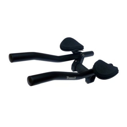TranzX TRIATHLON BARS conversion kit 25.4mm thru to 31.8mm BB , alloy w/sleeves & clamp BLACK