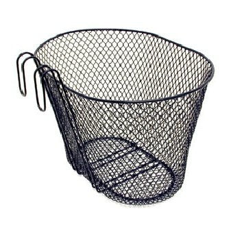 TsaiYarn Front Mesh Bike Basket - Hooks onto Handlebars, Black