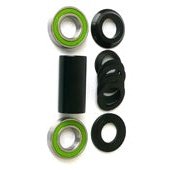 Unspecified Spanish Type Bottom Bracket Set 19mm, Sealed Bearings, 10 Pieces, Black