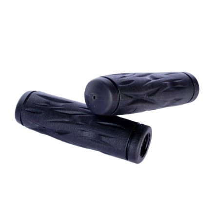 VELO Comfort Grips - Kraton Rubber, Black, 125mm, Closed End Type