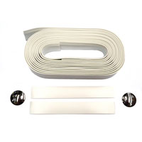 Velo White Carbon-Look Bar Tape with Gel & End Plugs