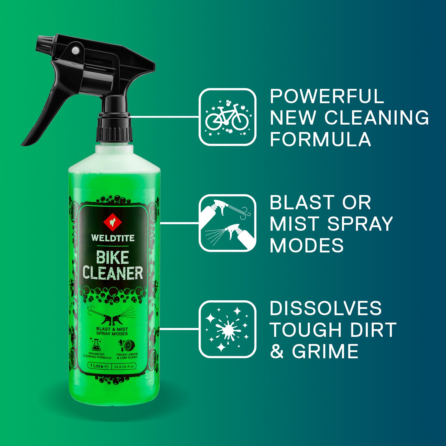 Weldtite Bike Cleaner 1L - Lime