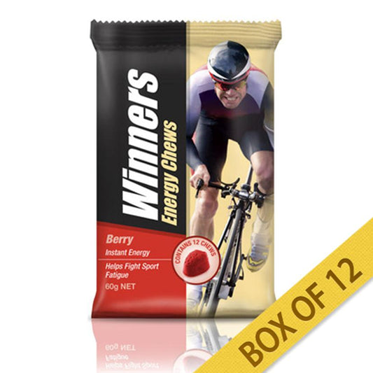 Winners Energy Chews Berry 12 Pack - 60g