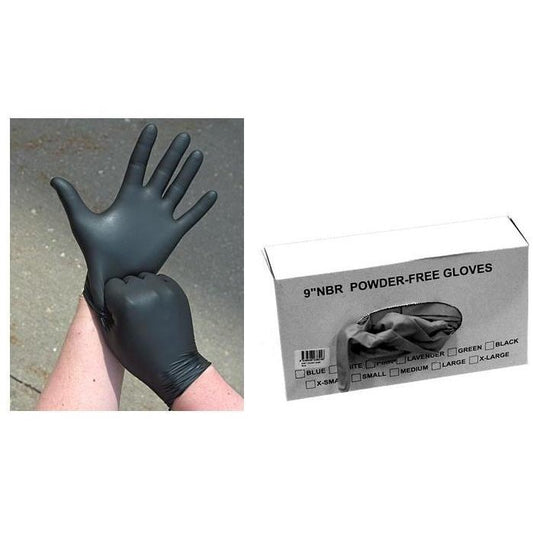 Workshop NBR Large Gloves Durable, Black, 100/Box