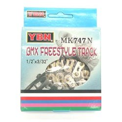 YBN MK-747NS BMX Chain - 116L, Kool Type, Silver/Black