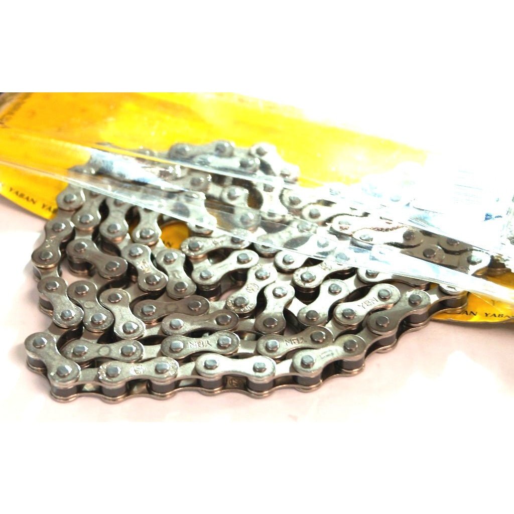 YBN S-410 Single Speed Chain - 112L Silver/Silver