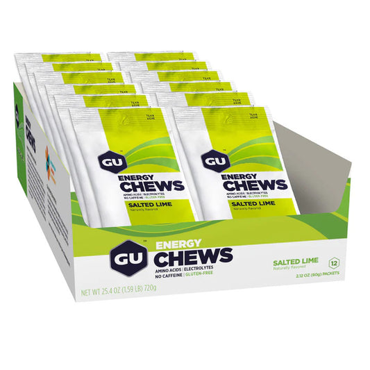 GU Energy Chews Salted Lime - Box of 12